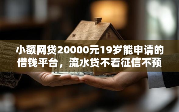 小额网贷20000元19岁能申请的借钱平台，流水贷不看征信不预存的7个平台介绍