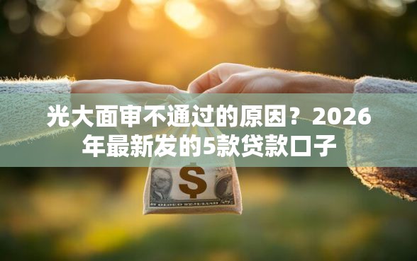 光大面审不通过的原因？2026年最新发的5款贷款口子