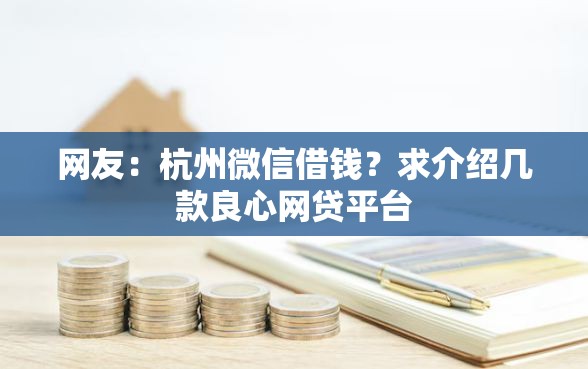 网友：杭州微信借钱？求介绍几款良心网贷平台