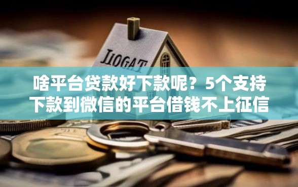 啥平台贷款好下款呢？5个支持下款到微信的平台借钱不上征信