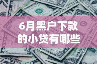 6月黑户下款的小贷有哪些能借到钱吗?8千元无门槛借款5个平台推荐 6月黑户下款的小贷有哪些能借到钱吗?8千元无门槛借款5个平台推荐