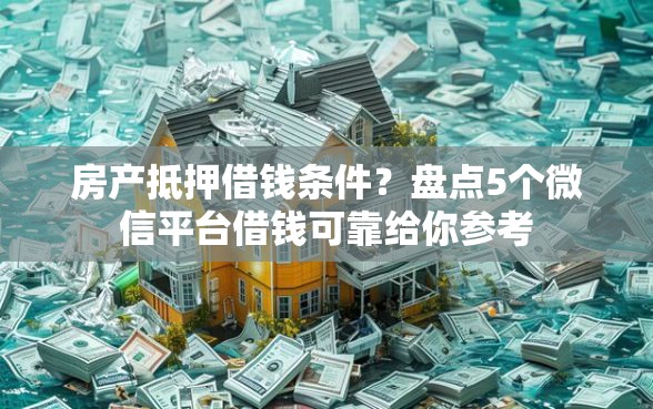 房产抵押借钱条件？盘点5个微信平台借钱可靠给你参考