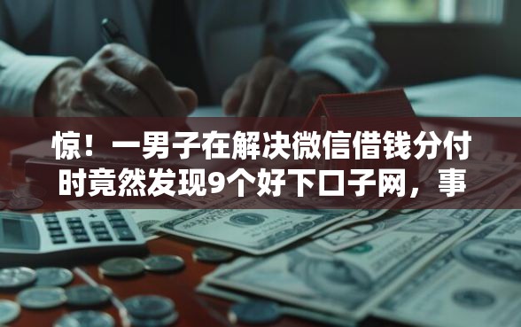 惊！一男子在解决微信借钱分付时竟然发现9个好下口子网，事后分享了出来