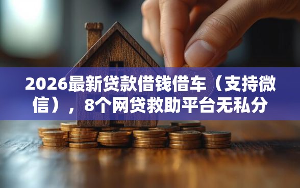 2026最新贷款借钱借车（支持微信），8个网贷救助平台无私分享
