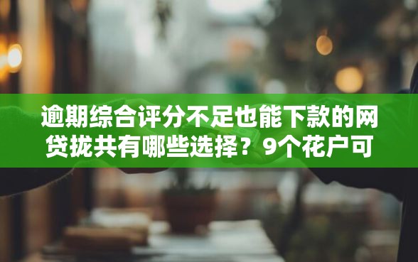 逾期综合评分不足也能下款的网贷拢共有哪些选择？9个花户可以借钱的软件详解