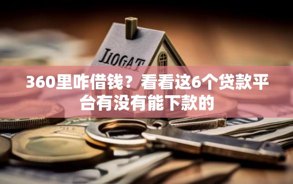360里咋借钱？看看这6个贷款平台有没有能下款的