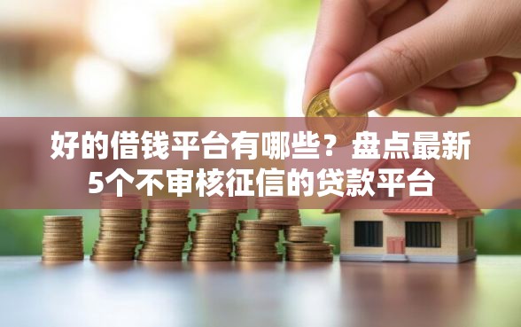 好的借钱平台有哪些？盘点最新5个不审核征信的贷款平台