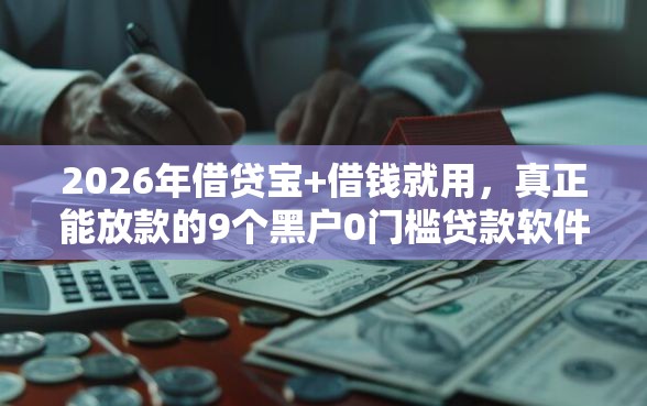 2026年借贷宝+借钱就用，真正能放款的9个黑户0门槛贷款软件推荐