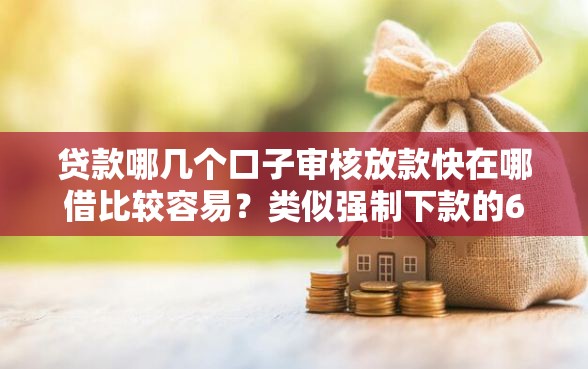 贷款哪几个口子审核放款快在哪借比较容易？类似强制下款的6个口子参考