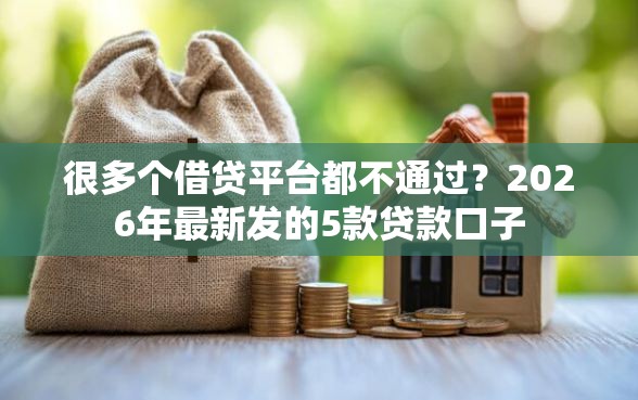 很多个借贷平台都不通过？2026年最新发的5款贷款口子