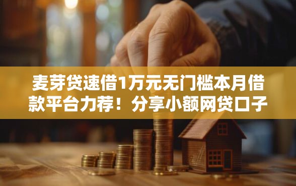 麦芽贷速借1万元无门槛本月借款平台力荐！分享小额网贷口子1万元无门槛借款