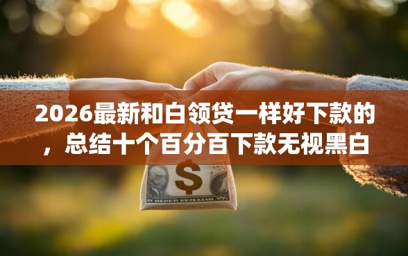 2026最新和白领贷一样好下款的，总结十个百分百下款无视黑白户网贷app！