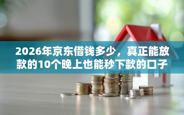 2026年京东借钱多少，真正能放款的10个晚上也能秒下款的口子推荐