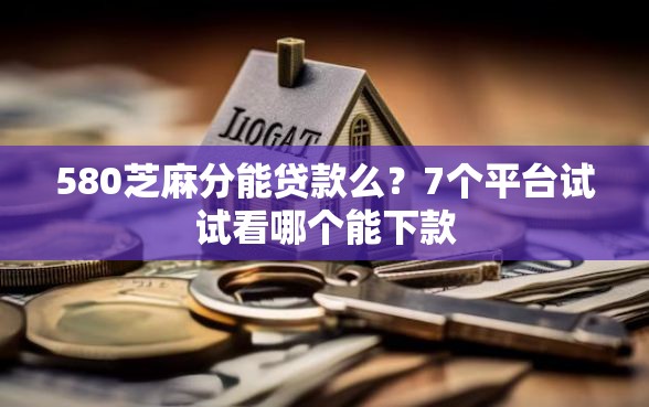 580芝麻分能贷款么？7个平台试试看哪个能下款