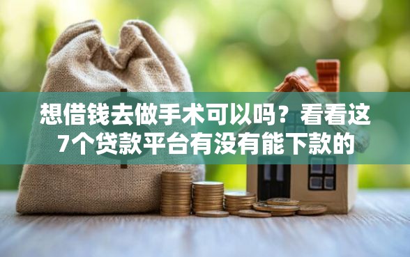 想借钱去做手术可以吗？看看这7个贷款平台有没有能下款的