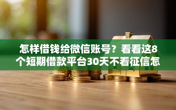 怎样借钱给微信账号?看看这8个短期借款平台30天不看征信怎么样 怎样借钱给微信账号?看看这8个短期借款平台30天不看征信怎么样