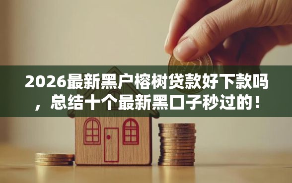 2026最新黑户榕树贷款好下款吗，总结十个最新黑口子秒过的！