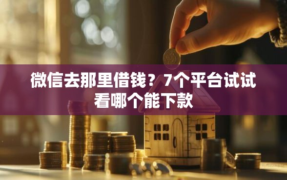 微信去那里借钱？7个平台试试看哪个能下款