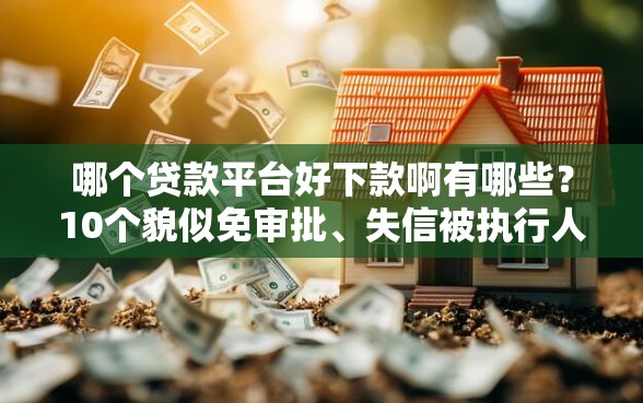 哪个贷款平台好下款啊有哪些？10个貌似免审批、失信被执行人可以贷款的平台合集