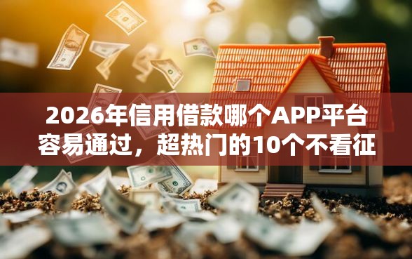 2026年信用借款哪个APP平台容易通过，超热门的10个不看征信查询的软件推荐