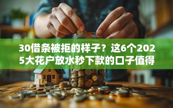 30借条被拒的样子？这6个2025大花户放水秒下款的口子值得一试