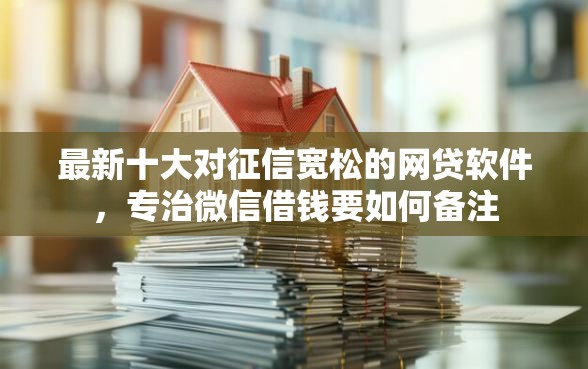 最新十大对征信宽松的网贷软件，专治微信借钱要如何备注