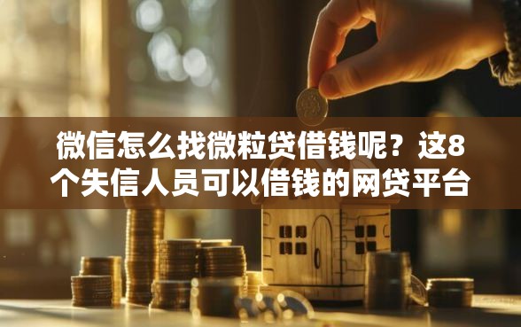 微信怎么找微粒贷借钱呢？这8个失信人员可以借钱的网贷平台值得一试