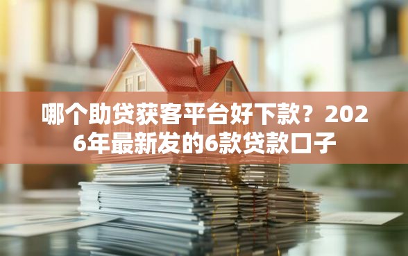 哪个助贷获客平台好下款?2026年最新发的6款贷款口子 哪个助贷获客平台好下款?2026年最新发的6款贷款口子