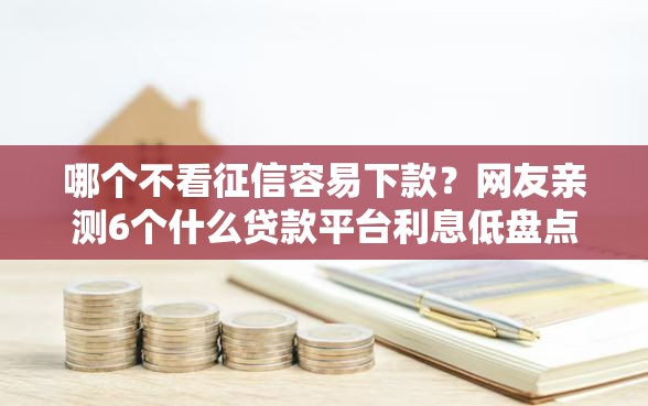 哪个不看征信容易下款？网友亲测6个什么贷款平台利息低盘点