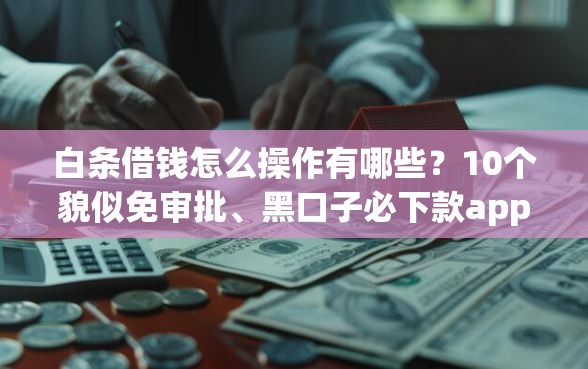 白条借钱怎么操作有哪些？10个貌似免审批、黑口子必下款app2023合集