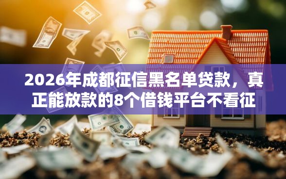 2026年成都征信黑名单贷款，真正能放款的8个借钱平台不看征信容易通过的推荐