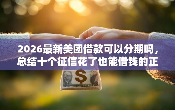 2026最新美团借款可以分期吗，总结十个征信花了也能借钱的正规平台！