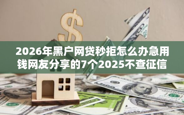 2026年黑户网贷秒拒怎么办急用钱网友分享的7个2025不查征信能下款的平台我觉得不错！