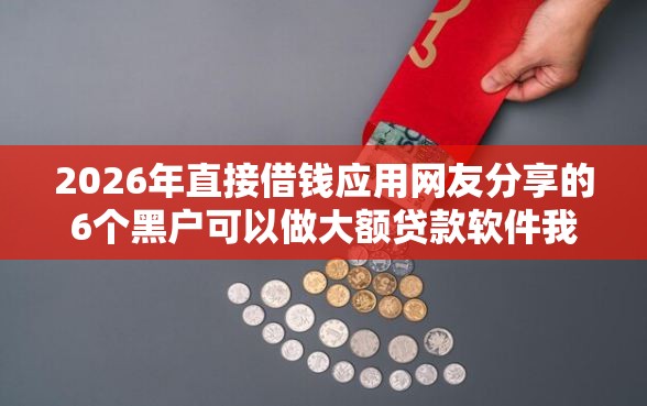 2026年直接借钱应用网友分享的6个黑户可以做大额贷款软件我觉得不错！