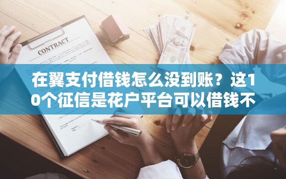 在翼支付借钱怎么没到账？这10个征信是花户平台可以借钱不值得一试