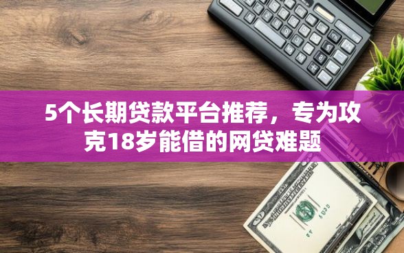 5个长期贷款平台推荐，专为攻克18岁能借的网贷难题