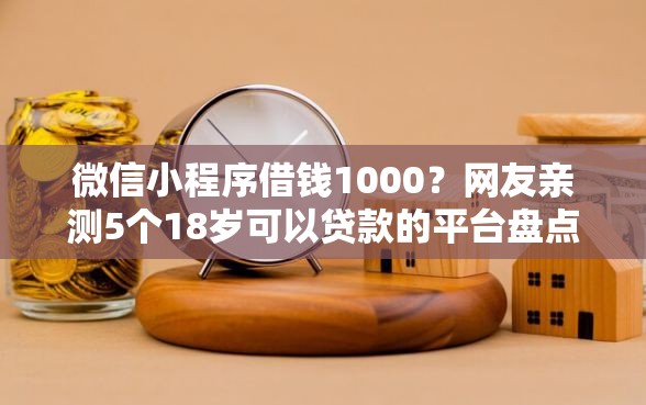 微信小程序借钱1000？网友亲测5个18岁可以贷款的平台盘点