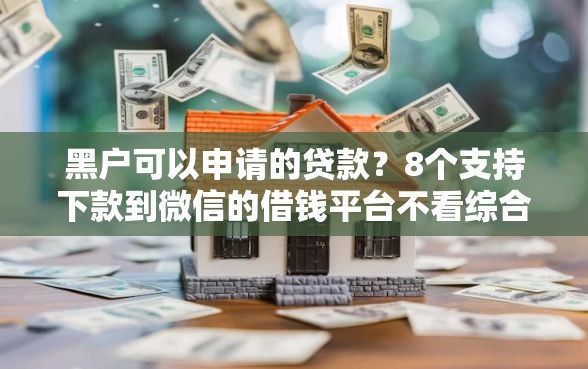 黑户可以申请的贷款？8个支持下款到微信的借钱平台不看综合评估的口子