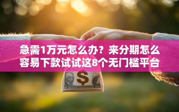 急需1万元怎么办？来分期怎么容易下款试试这8个无门槛平台