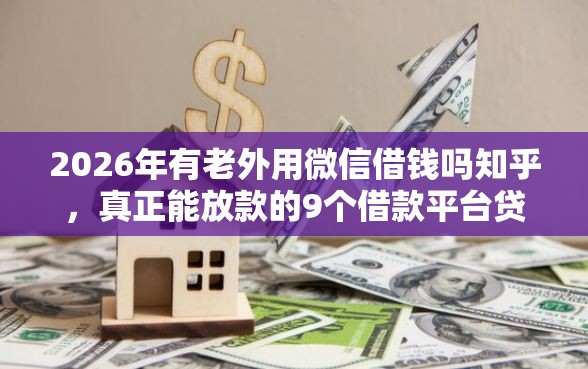 2026年有老外用微信借钱吗知乎,真正能放款的9个借款平台贷款不看征信推荐 2026年有老外用微信借钱吗知乎,真正能放款的9个借款平台贷款不看征信推荐