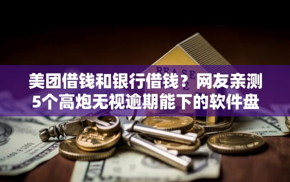 美团借钱和银行借钱？网友亲测5个高炮无视逾期能下的软件盘点