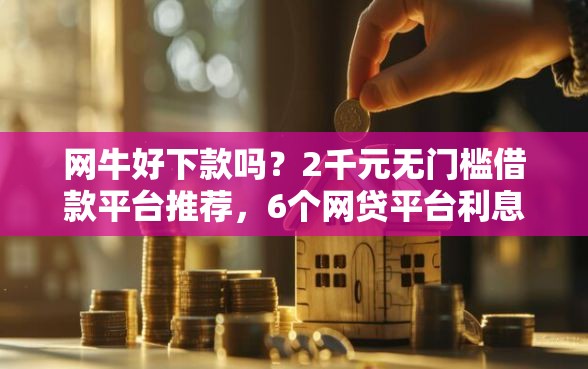 网牛好下款吗？2千元无门槛借款平台推荐，6个网贷平台利息排行盘点