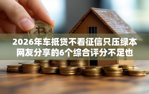 2026年车抵贷不看征信只压绿本网友分享的6个综合评分不足也能借钱的平台我觉得不错！