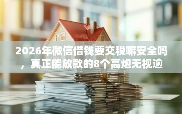 2026年微信借钱要交税嘛安全吗，真正能放款的8个高炮无视逾期能下的软件推荐