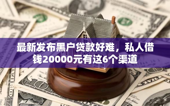 最新发布黑户贷款好难，私人借钱20000元有这6个渠道