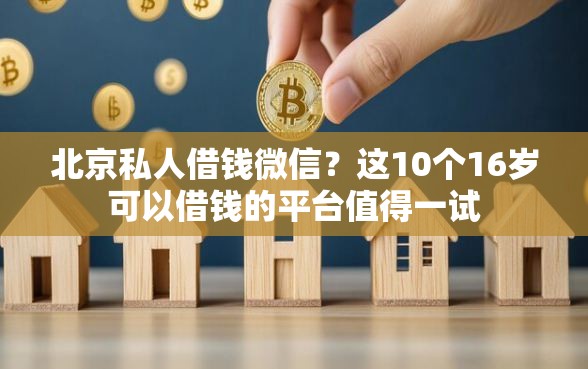 北京私人借钱微信？这10个16岁可以借钱的平台值得一试
