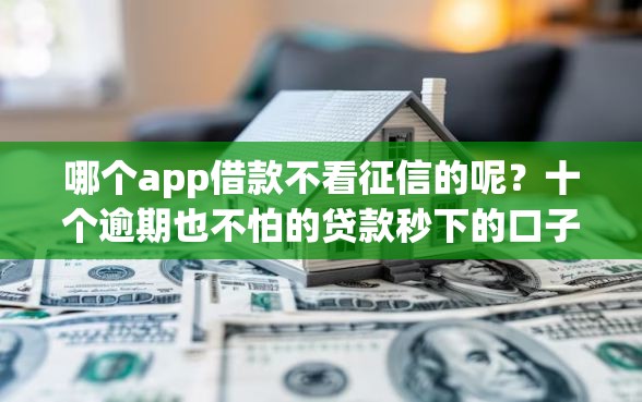 哪个app借款不看征信的呢?十个逾期也不怕的贷款秒下的口子 哪个app借款不看征信的呢?十个逾期也不怕的贷款秒下的口子