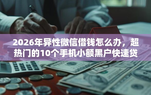 2026年异性微信借钱怎么办,超热门的10个手机小额黑户快速贷款平台推荐 2026年异性微信借钱怎么办,超热门的10个手机小额黑户快速贷款平台推荐