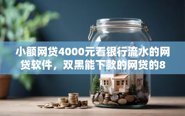 小额网贷4000元看银行流水的网贷软件，双黑能下款的网贷的8个平台介绍