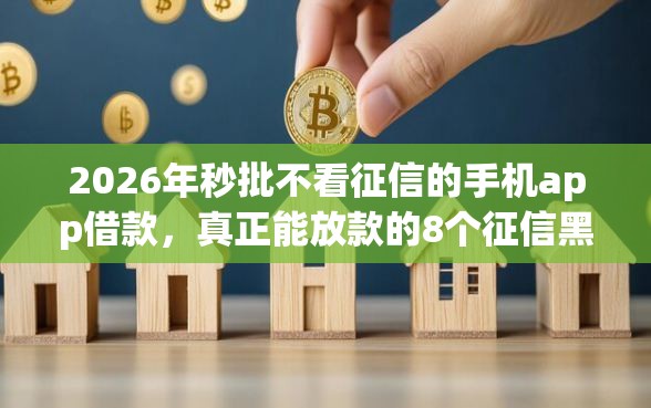 2026年秒批不看征信的手机app借款，真正能放款的8个征信黑了还有借款平台可以借钱推荐